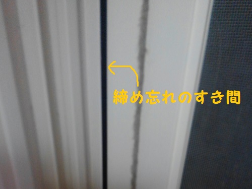 網戸 締め忘れ