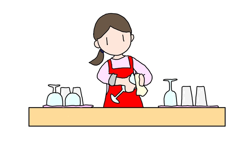 新品グラスの白いくもり