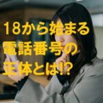 18から始まる電話番号を見て着信拒否する人