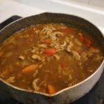 鍋で作ったカレーライス
