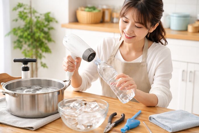 ペットボトル凹み直し方